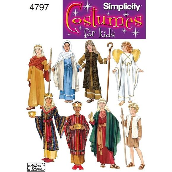 Sewing Pattern Simplicity 4797 Historical Biblical Costume Andrea Schewe, Sz SML - Picture 1 of 7